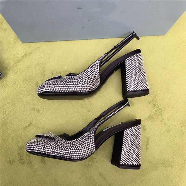 classic designer chunky heels sandals triangle label rhinestone sandals round toe and low heel casual shoes for women ,set package, Black
classic designer chunky heels sandals triangle label rhinestone sandals round toe and low heel casual shoes for women ,set package, Black