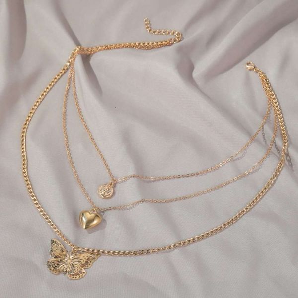 personality exaggeration love hollow out jewelry butterfly necklace fashion long multi-layer women's sweater chain, Silver
personality exaggeration love hollow out jewelry butterfly necklace fashion long multi-layer women's sweater chain, Silver