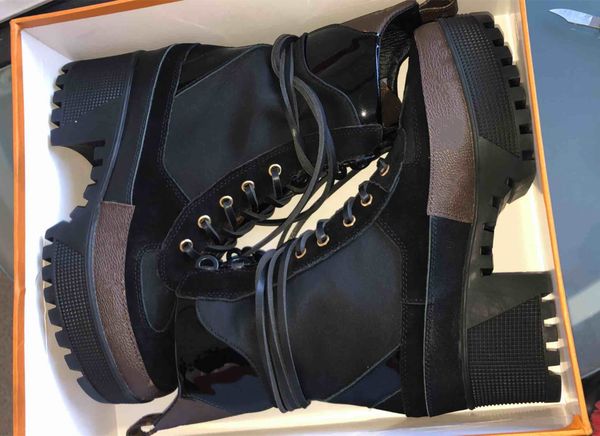 chic women leather desert boots designer lady 5cm chunky heel rubber outsole ankle boot fashion girl martin booties, Black
chic women leather desert boots designer lady 5cm chunky heel rubber outsole ankle boot fashion girl martin booties, Black
