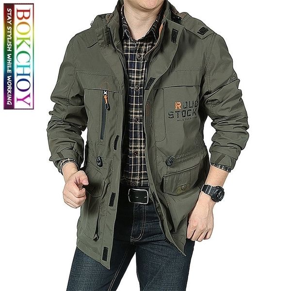 bomber jacket men autumn winter multi-pocket waterproof military tactical jackets casual windbreaker mens coat outdoor hooded 201103, Black;brown
bomber jacket men autumn winter multi-pocket waterproof military tactical jackets casual windbreaker mens coat outdoor hooded 201103, Black;brown