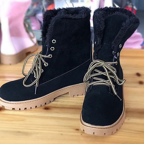 new winter snow boots women 2020 lace up thick fur warm boots female shoes fashion women ankle boots botas mujer, Black
new winter snow boots women 2020 lace up thick fur warm boots female shoes fashion women ankle boots botas mujer, Black