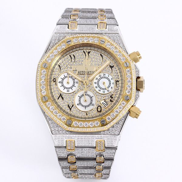 the new men's watch size 41.5x12mm15400 arabic number color diamond watch 316l steel case with vk multi-functional mechanical movement, Slivery;brown
the new men's watch size 41.5x12mm15400 arabic number color diamond watch 316l steel case with vk multi-functional mechanical movement, Slivery;brown
