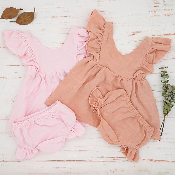 new fashion girl clothes set linen backless infant outfits dress playsuit sunsuit ruffle shorts lovely toddler garment set 201028, Blue
new fashion girl clothes set linen backless infant outfits dress playsuit sunsuit ruffle shorts lovely toddler garment set 201028, Blue
