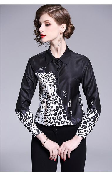 leopard shirt women long sleeve turn down collar casual work ladies blouses womens korean fashion clothing, White
leopard shirt women long sleeve turn down collar casual work ladies blouses womens korean fashion clothing, White