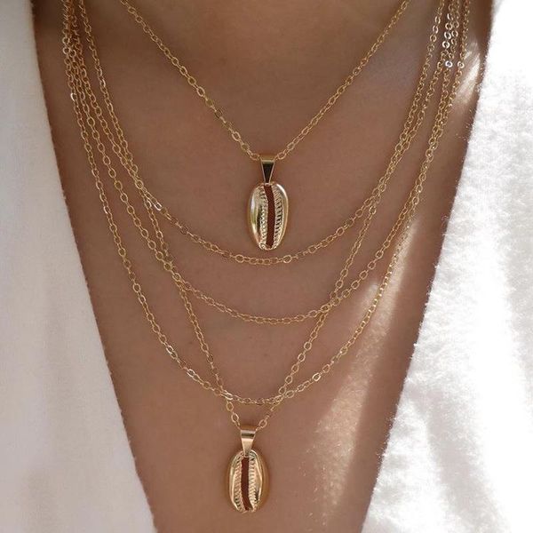 5 pcs/set exaggerated female necklace double shell pendant multilayer gold necklace set women dance party jewelry accessories, Silver
5 pcs/set exaggerated female necklace double shell pendant multilayer gold necklace set women dance party jewelry accessories, Silver