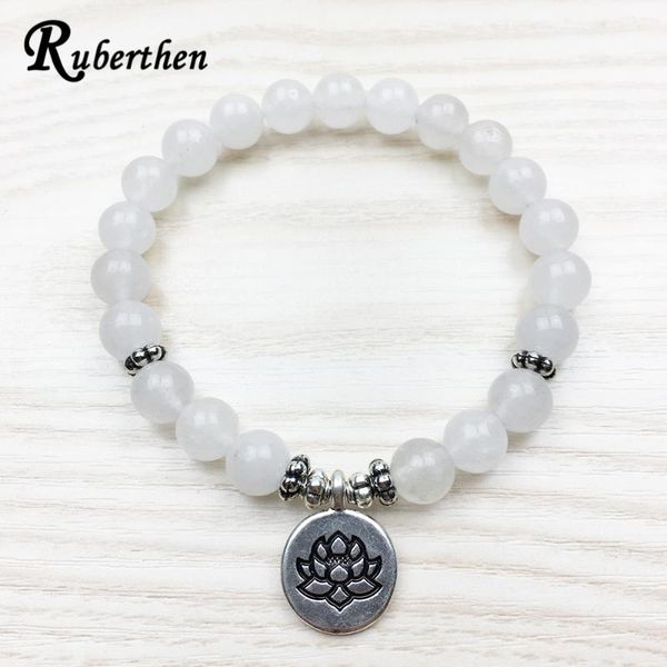 ruberthen fashion women`s bracelet new design white jude lotus bracelet calming stone jewelry healing intention mala, Black
ruberthen fashion women`s bracelet new design white jude lotus bracelet calming stone jewelry healing intention mala, Black