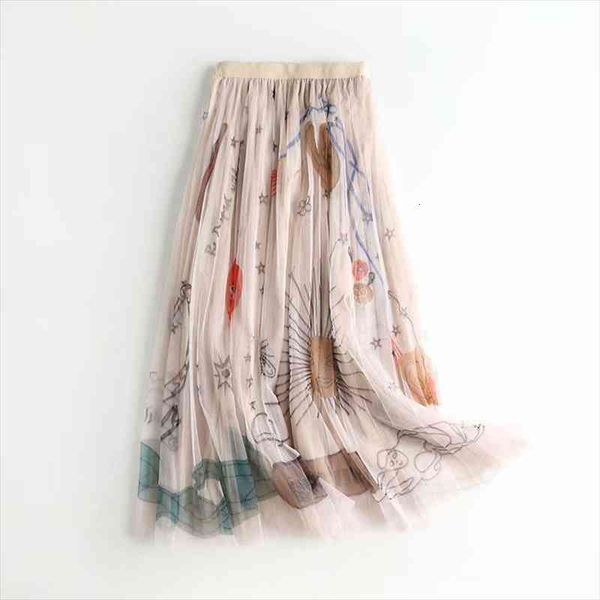 women mesh tulle skirts elastic high waist graffiti print long skirts female a-line pleated saias femme maxi, Black
women mesh tulle skirts elastic high waist graffiti print long skirts female a-line pleated saias femme maxi, Black