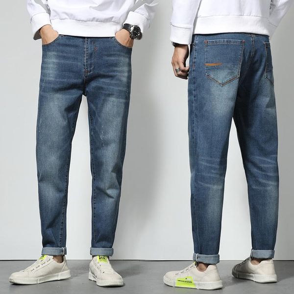 simple and lightweight business trousers large size 30-46 men's jeans denim stretch brand autumn and spring straight pants slim, Blue
simple and lightweight business trousers large size 30-46 men's jeans denim stretch brand autumn and spring straight pants slim, Blue