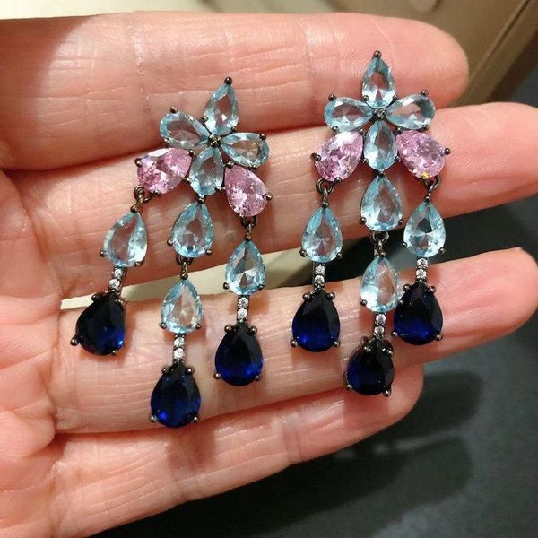 dangle & chandelier bilincolor fashion cute flower blue tassel earring for women, Silver
dangle & chandelier bilincolor fashion cute flower blue tassel earring for women, Silver