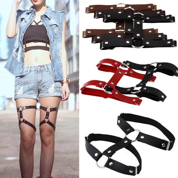 1pcs pu garter punk leather garters gifts adjustable size leg ring belt, Black;white
1pcs pu garter punk leather garters gifts adjustable size leg ring belt, Black;white