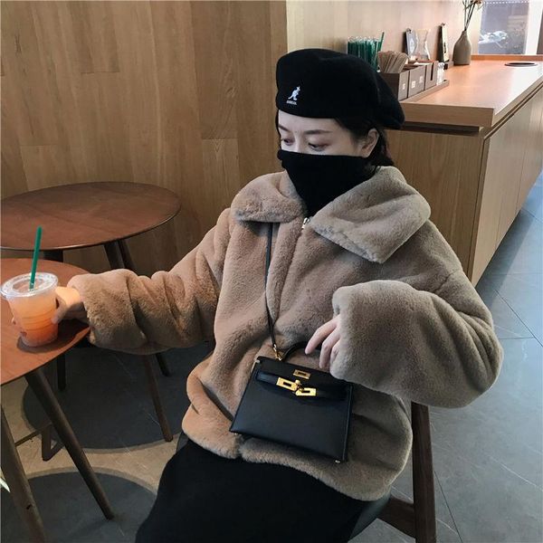 women's fur & faux women 2021 autumn winter coat female clothes thicken warm overcoat ladies plush fake jacket outwear b275, Black
women's fur & faux women 2021 autumn winter coat female clothes thicken warm overcoat ladies plush fake jacket outwear b275, Black