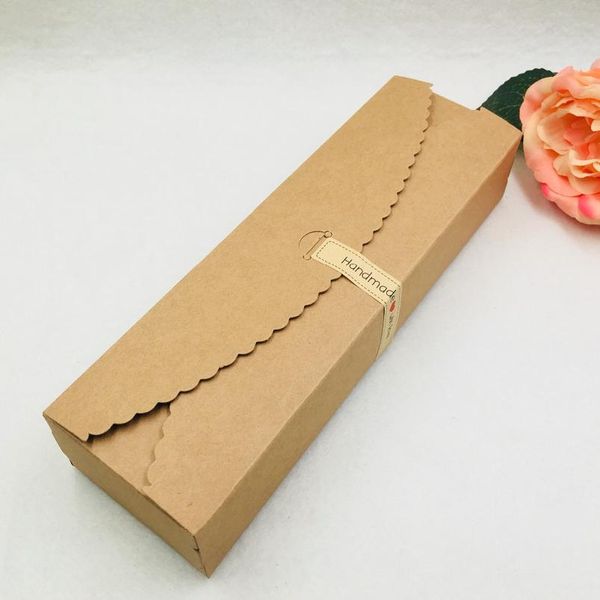 30pcs/lot 23x7x4cm kraft paper boxes diy white /brown/black paper boxes packing gift box for cookies /candy /chocolates sqctlx