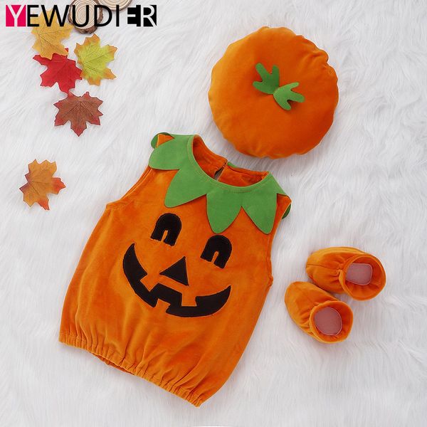 new halloween costume infant sleeveless romper clothes baby boy girl pumpkin hoodie hat+shoes 3pcs toddler cosplay sets 201028, Blue
new halloween costume infant sleeveless romper clothes baby boy girl pumpkin hoodie hat+shoes 3pcs toddler cosplay sets 201028, Blue