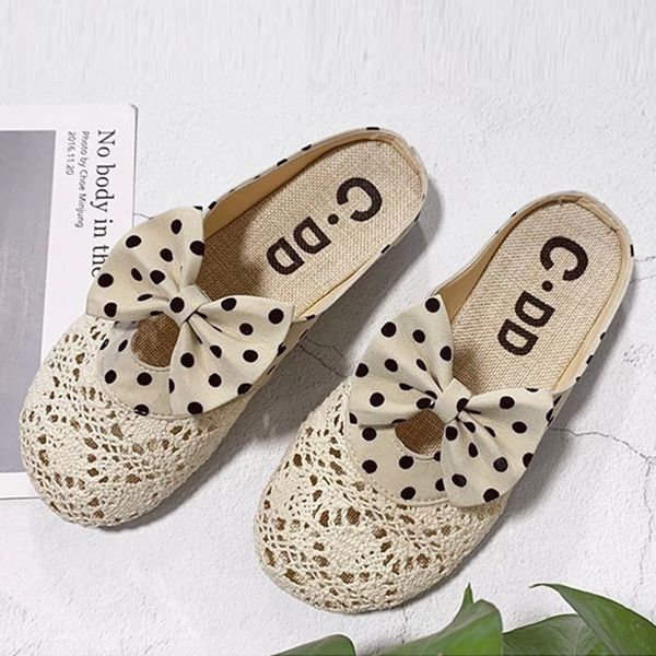 women bowtie slippers out side flax hollow outs slides slip on flat shoes woman dot lace round toe slipper female mules 8186n #pu2y, Black
women bowtie slippers out side flax hollow outs slides slip on flat shoes woman dot lace round toe slipper female mules 8186n #pu2y, Black