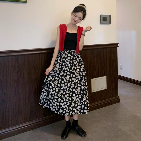 2021 new vintage stocking skirt summer korean version come out sweet girl harajuku wind little daisy student quit el3r, Black
2021 new vintage stocking skirt summer korean version come out sweet girl harajuku wind little daisy student quit el3r, Black