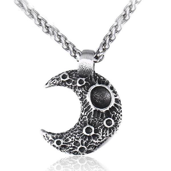 stainless steel vintage crescent pendant necklace moon surface necklaces with chain jewelry gift for him, Silver
stainless steel vintage crescent pendant necklace moon surface necklaces with chain jewelry gift for him, Silver