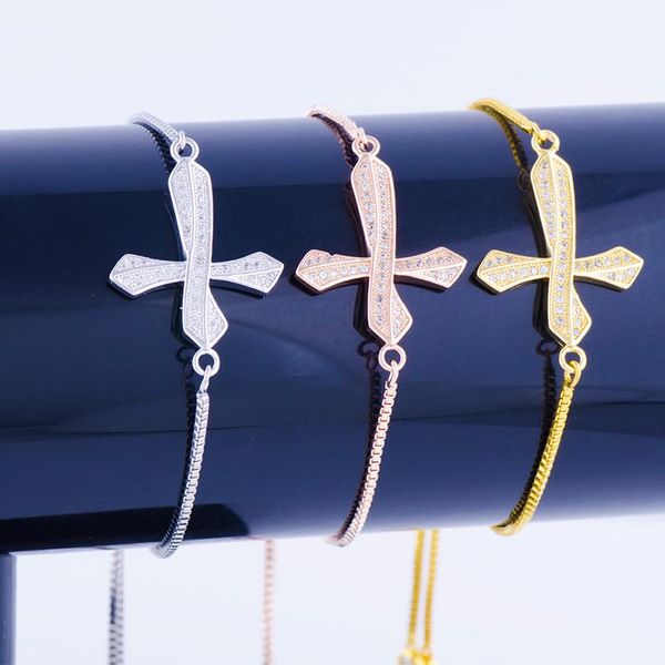 charm bracelets jewelry vintage zircon cross charms & bangles diy copper micro pave chain friendship bijoux armbanden, Golden;silver
charm bracelets jewelry vintage zircon cross charms & bangles diy copper micro pave chain friendship bijoux armbanden, Golden;silver