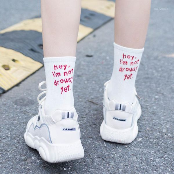 women funny halajuku humored word printed socks creative heels sokken hip hop street skateboard basket ball socks crew1, Black;white
women funny halajuku humored word printed socks creative heels sokken hip hop street skateboard basket ball socks crew1, Black;white
