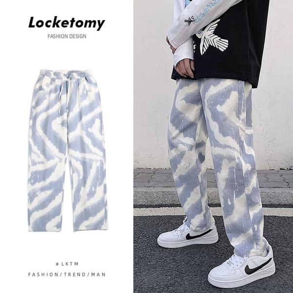 andutumn men's wide leg informal hip hop sports jeans, elastic belt fashion, spring and spring, new style, 2021, Blue
andutumn men's wide leg informal hip hop sports jeans, elastic belt fashion, spring and spring, new style, 2021, Blue