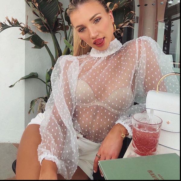 transparent mesh lace blouse shirt puff sleeve white mock neck long sleeve shirts see through blouses asbl60690
transparent mesh lace blouse shirt puff sleeve white mock neck long sleeve shirts see through blouses asbl60690