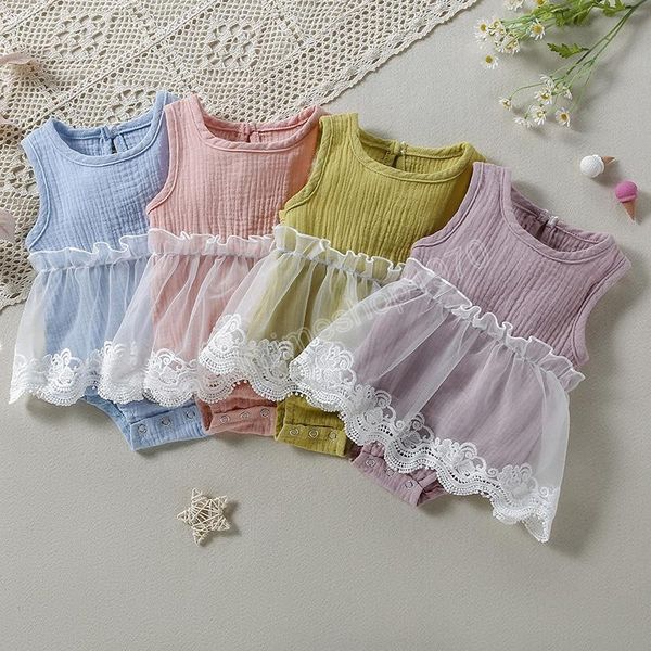 kids rompers girls solid color romper infant toddler lace net yarn mesh jumpsuits summer fashion boutique baby climbing clothes, Blue
kids rompers girls solid color romper infant toddler lace net yarn mesh jumpsuits summer fashion boutique baby climbing clothes, Blue