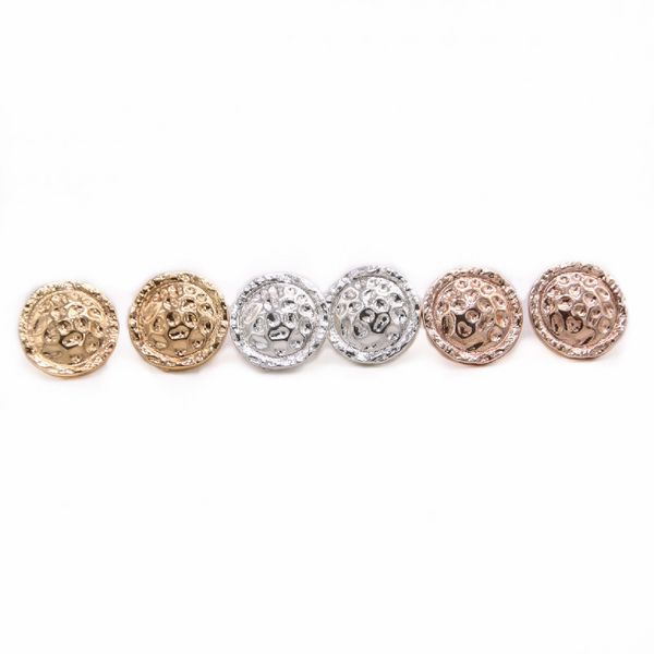 new round stud earring creative design hammer point surface design gold silver rose three color optional for women, Golden;silver
new round stud earring creative design hammer point surface design gold silver rose three color optional for women, Golden;silver