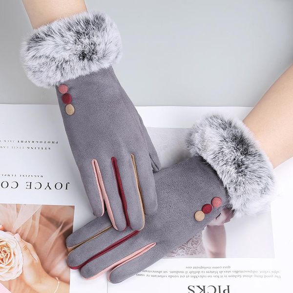 winter student korean style touch screen warmth cute pure color plus velvet thick suede high-end gloves women, Blue;gray
winter student korean style touch screen warmth cute pure color plus velvet thick suede high-end gloves women, Blue;gray