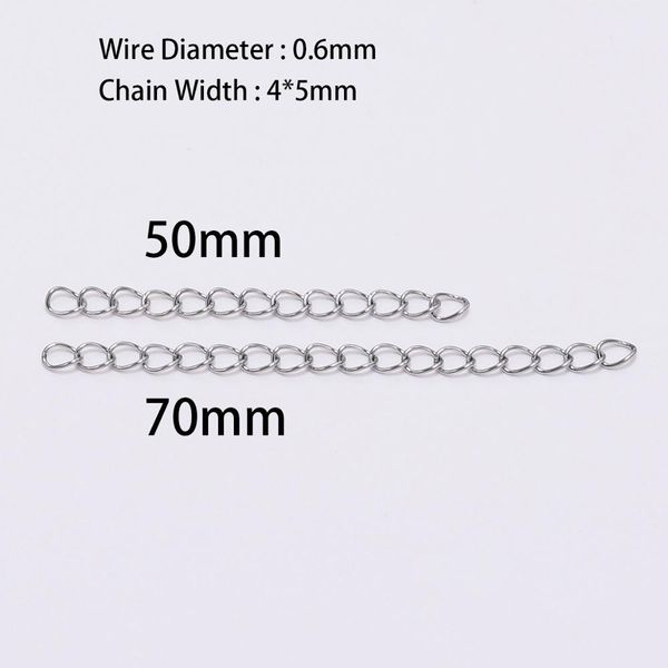 50pcs/lot 5 7cm stainless steel bulk necklace extension chain tail extender bracelet chains for jewelry making supplies findings bbyqht
50pcs/lot 5 7cm stainless steel bulk necklace extension chain tail extender bracelet chains for jewelry making supplies findings bbyqht
