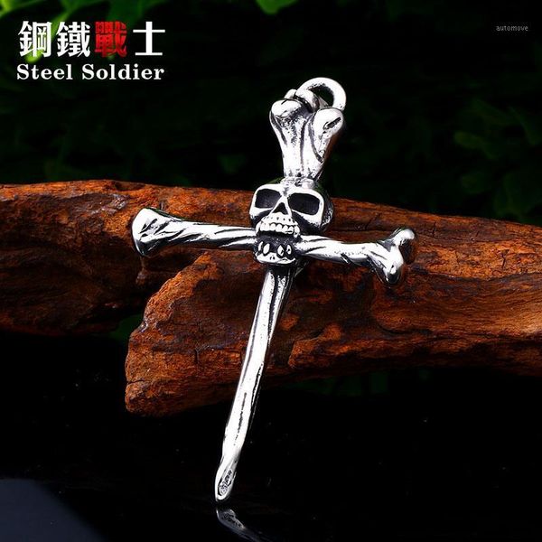 steel soldier cross skull bone necklace pendant for men stainless steel popular unqiue jewelry1, Silver
steel soldier cross skull bone necklace pendant for men stainless steel popular unqiue jewelry1, Silver