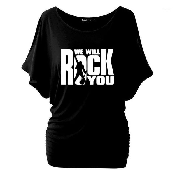 we will rock you women t shirt summer queen rock band t-shirt batwing short sleeve cotton roll womens plus size1, White
we will rock you women t shirt summer queen rock band t-shirt batwing short sleeve cotton roll womens plus size1, White