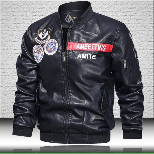 2020 men's leather jackets coats stand collar jacket leather men winter fleece bomber coat embroidery biker jacket high quality, Black
2020 men's leather jackets coats stand collar jacket leather men winter fleece bomber coat embroidery biker jacket high quality, Black