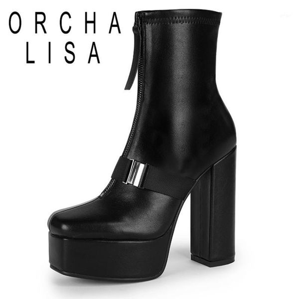 orchalisa women ankle boots new 2021 square toe 14cm block high heels platform zip buckle stylish big size 42 casual c22891, Black
orchalisa women ankle boots new 2021 square toe 14cm block high heels platform zip buckle stylish big size 42 casual c22891, Black