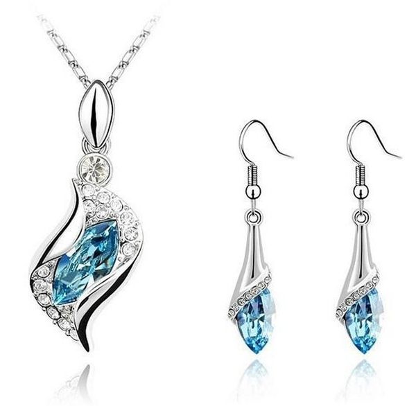 austria crystal swarovski elements 18k gold platinum plated drop earring necklace jewelry sets, Golden
austria crystal swarovski elements 18k gold platinum plated drop earring necklace jewelry sets, Golden