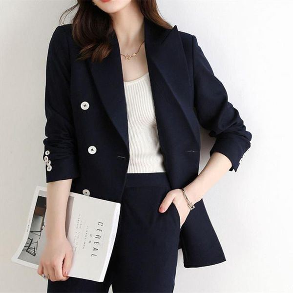 women's two piece pants 2021 work clothes women blazer suit elegant british style long sleeve blazers + suits 2 set, White
women's two piece pants 2021 work clothes women blazer suit elegant british style long sleeve blazers + suits 2 set, White