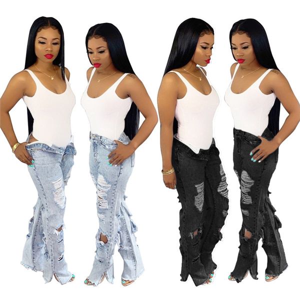 womens button zipper fly jeans spring straight hole jean long pants girls high waist fashion trousers, Blue
womens button zipper fly jeans spring straight hole jean long pants girls high waist fashion trousers, Blue