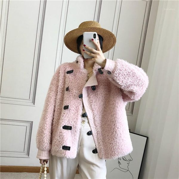 2real fur coat wool jacket spring autumn coat women clothes 2019 korean vintage sheep shearling women manteau femme zt37921, Black
2real fur coat wool jacket spring autumn coat women clothes 2019 korean vintage sheep shearling women manteau femme zt37921, Black