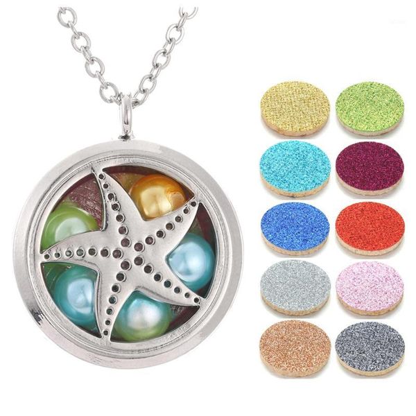 starfish pearl cage locket pendant necklace living memory floating locket charms aroma essential oil diffuser necklace gift1, Silver
starfish pearl cage locket pendant necklace living memory floating locket charms aroma essential oil diffuser necklace gift1, Silver