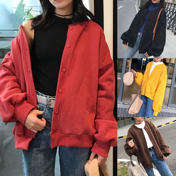 fashion autumn winter women casual loose solid color sleeve button jacket zipper all-match cotton blend women's coat, Black;brown
fashion autumn winter women casual loose solid color sleeve button jacket zipper all-match cotton blend women's coat, Black;brown