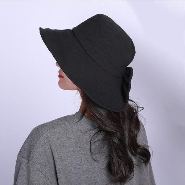 cotton bow solid casual black panama for women flat black bucket hat wide brim uv cotton hiking cap fishing hat1, Blue;gray
cotton bow solid casual black panama for women flat black bucket hat wide brim uv cotton hiking cap fishing hat1, Blue;gray
