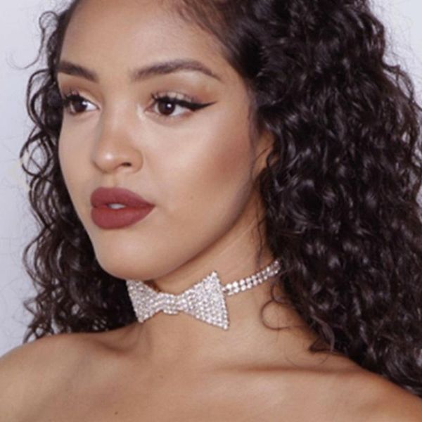 chokers stonefans bridal jewelry crystal bow tie necklaces chain collar fashion charm wedding rhinestone necklace for women statement, Golden;silver
chokers stonefans bridal jewelry crystal bow tie necklaces chain collar fashion charm wedding rhinestone necklace for women statement, Golden;silver