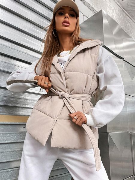 snap button belted hooded puffer gilet y7yd#, Black
snap button belted hooded puffer gilet y7yd#, Black