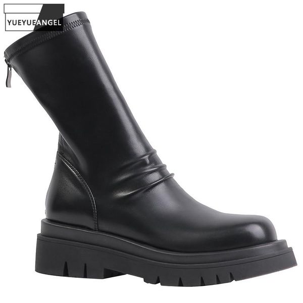boots spring women elastic ankle round toe thick platform shoes black white ladies motorcycle biker fashion punk
boots spring women elastic ankle round toe thick platform shoes black white ladies motorcycle biker fashion punk