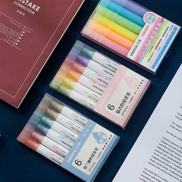 6 colors/pack highlighters pens chisel tip highlighter morandi fluorescent marker set for student office classroom
6 colors/pack highlighters pens chisel tip highlighter morandi fluorescent marker set for student office classroom