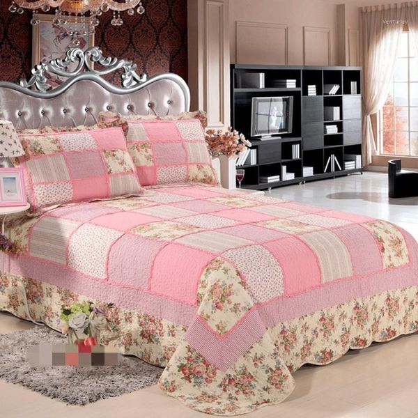 bedding sets pure cotton 3pcs thicken pink floral patchwork quilt colcha full/ size aircondition bed cover/bedspread an1
bedding sets pure cotton 3pcs thicken pink floral patchwork quilt colcha full/ size aircondition bed cover/bedspread an1