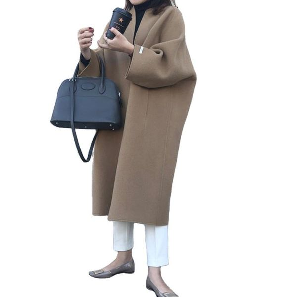 women's wool & blends 2021 autumn and winter coat casual warm cardigan v temperament elegant medium woo coatl cashmere korean coats, Black
women's wool & blends 2021 autumn and winter coat casual warm cardigan v temperament elegant medium woo coatl cashmere korean coats, Black