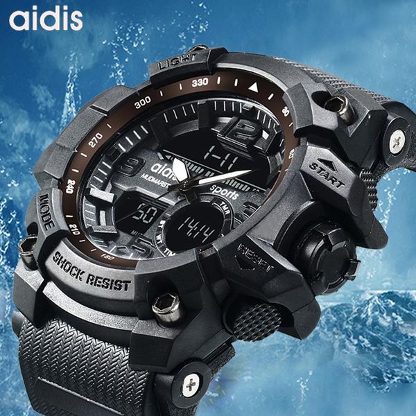 aidis brand wrist watch men watches military army sport style wristwatch dual display male watch for men clock waterproof hours wmtezk, Silver
aidis brand wrist watch men watches military army sport style wristwatch dual display male watch for men clock waterproof hours wmtezk, Silver
