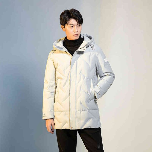 medium and long men's down jacket winter warm fashion hooded versatile solid color men's jacket, Black
medium and long men's down jacket winter warm fashion hooded versatile solid color men's jacket, Black