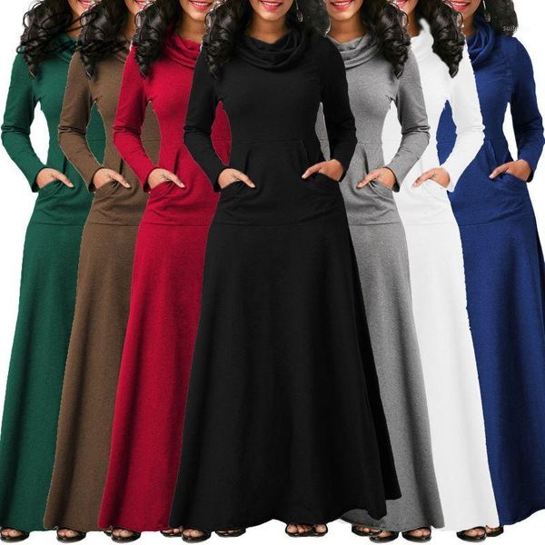 s-5xl women long sleeve dress large size elegant long maxi dress autumn warm turtleneck woman clothing with pocket plus size1, Black;gray
s-5xl women long sleeve dress large size elegant long maxi dress autumn warm turtleneck woman clothing with pocket plus size1, Black;gray