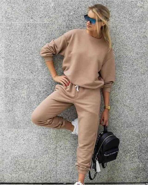 spring tracksuit women two piece set solid pullover sweatshirt and pants sweat sports suits streetwear outfits womens sets, White
spring tracksuit women two piece set solid pullover sweatshirt and pants sweat sports suits streetwear outfits womens sets, White