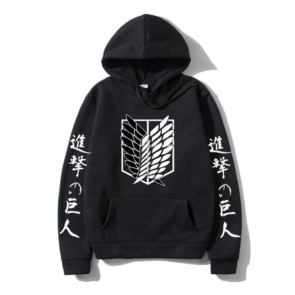 Attack on Titan Men hoodi Sweatshirt Fashion Anime Print Japane Streetwear Pullovers Tops Unisex Casual Cloth Sudaderas, Black
Attack on Titan Men hoodi Sweatshirt Fashion Anime Print Japane Streetwear Pullovers Tops Unisex Casual Cloth Sudaderas, Black